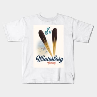 Winterberg Germany ski poster. Kids T-Shirt